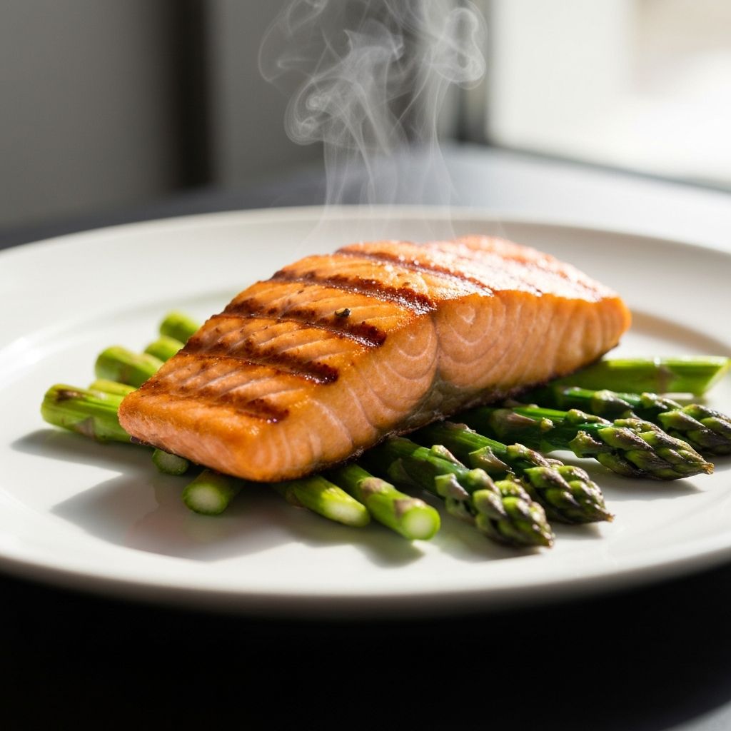 Grilled Salmon with Asparagus